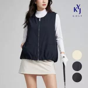 [김영주골프]봄가을 바람막이 집업 여성 셔링 골프 조끼 KQSLVE34[35966279]