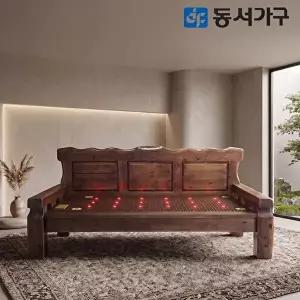 [동서가구][세라믹테이블 증정]프라임 소나무원목 내추럴 명품 천년학세라믹 근적외선 소파 DF646307