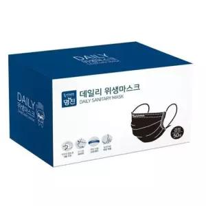 103449 부직포 마스크 블랙 벌크타입 산업안전 윤활 안면보호구