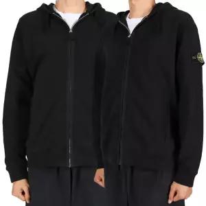 스톤아일랜드 26FW 남성 와펜 패치 기모 후드집업 블랙 L2S156100067 S0A20 V0029