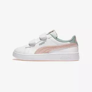 푸마 스매쉬 3.0 걸 벨크로 프리스쿨 - PUMA White-Mauve Mist-Light Moss