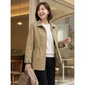 [Rosemom][엄마옷 로즈맘] 무드업체크배색면자켓