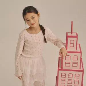[롯데백화점]오르시떼 여아동 G014 스몰베어 긴소매 파자마 세트 OR26FGGAG014