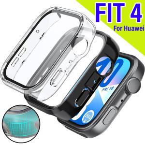워치핏 4 하드 PC 케이스 필름 스마트워치 전체 보호 방수 스크린 범퍼 커버 쉘 (Fit4 용)