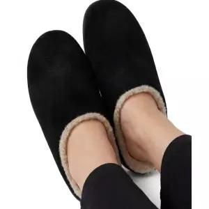 FITFLOP 크리시 시어링 어그 슬리퍼 Black