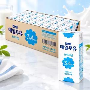 매일 멸균우유 오리지널 200ML 24팩
