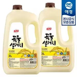 트리오 곡물설거지 우리현미 주방세제 3L x2개