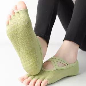 발등 이선 스트랩 여자 반 발가락 요가 필라테스 양말