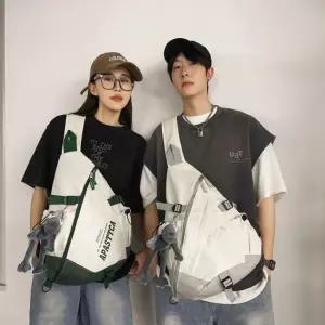 캐주얼 데일리 바디백 수납 메신저백 여행 빅사이즈 배색 남녀공용 크로스