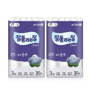 잘풀리는집 3겹 명작순수, 30m, 30롤, 2개