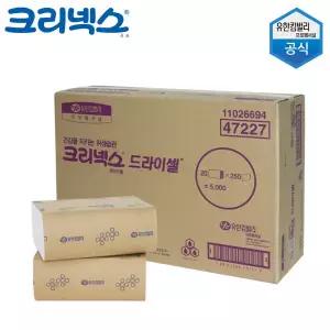 유한킴벌리 드라이셀 천연펄프 프리미엄 핸드 타올 가정용 무형광 대용량 종이 페이퍼 손 타월 5000매 4722