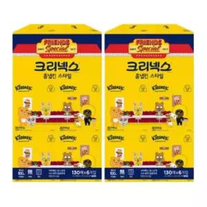 크리넥스 X 카카오프렌즈 홈냅킨 스타일, 130매, 6입, 2개