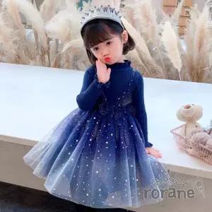 로 네이비 블링블링 여아 원피스 유아 여자아동복