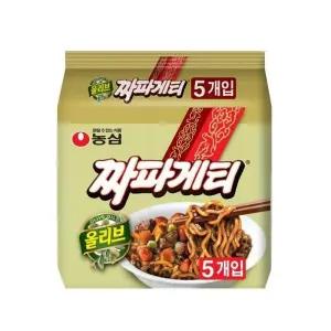 농심 올리브 짜파게티 봉지라면 140g 5개입 8팩 멀티팩