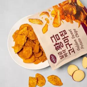 [로마나] 달콤바삭 황금 고구마칩 320g (고구마 90% 함유), 4개