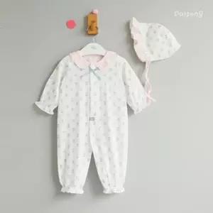 [달퐁]달퐁 리틀플라워 긴팔 우주복 모자 세트