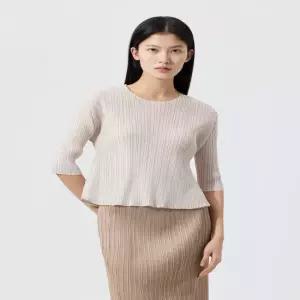 [소비자가 138000원] 밑단 플레어 플리츠 티셔츠EPTSS126013