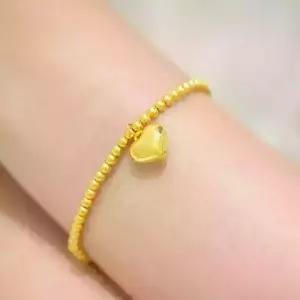 순금 24k 볼 하트 팔찌