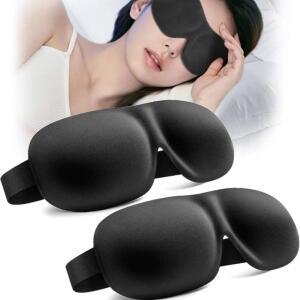 3D 수면 마스크 부드러운 메모리폼 눈가리개 편안한 보조 도구 여행용 빛 차단
