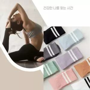 미끄럼방지 논슬립 필라테스 양말 요가 토삭스 롱삭스 화이트