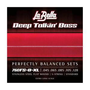 La Bella 760FS-B 딥 토킹 베이스 플랫 원드 스트링 - 엑스트라 롱 5현