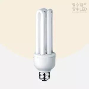 [제이큐]장수램프 삼파장 EL 형광다마 30W 주광색 E26 전구 조명