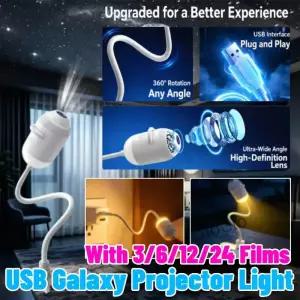 HD 스마트 다이나믹 5D 홀로그램 조명 USB 전원 LED 천장 벽 투사 램프 은하 및