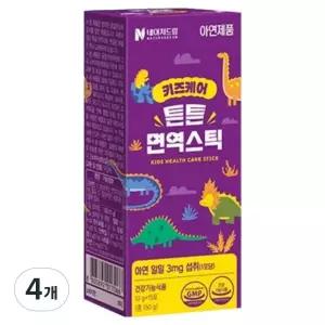 네이처드림 유아용 키즈케어 튼튼면역스틱 15p, 4개, 150g