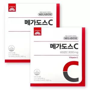 고려은단 메가도스 비타민C 3000mg 3g X 100포 2박스 비타민씨