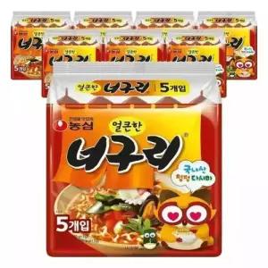 농심 얼큰한너구리 120g, 40개