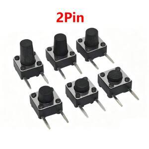 20개 6x6(사이드 2핀) 택트 스위치 6x6x4.3/4.5/5/5.3/5.5/6/7/8/9/10mm DC12V/50mA 수평형 마이크로 버튼