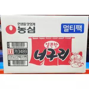 너구리 ( 멀티팩 얼큰한맛 120g 40개)라면 국물 봉지 가공 간편 포장 간편식 식사대용