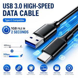 USB 3.0 A - Type-C 케이블 5Gbps  전송 데이터 스마트폰 태블릿 PC 노트북용 1M 2m 3M 5m