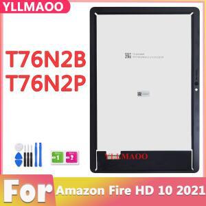 Amazon 킨들 호환 Fire HD 10  HD10 11th Gen T76N2B 터치 스크린 디지타이저 어셈블리 교체 용 새 10.1 LC