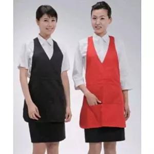 조끼 V넥 앞치마 FREE (검정) 1EA