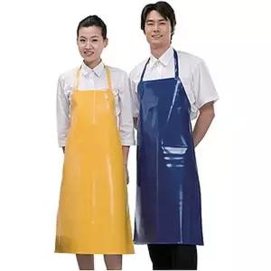 목걸이형 양면 방수앞치마 중형 (노란색) 1EA