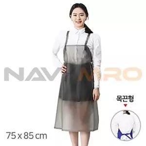 우레탄 앞치마 목끈형 (중) 검정 (반투명) 1EA