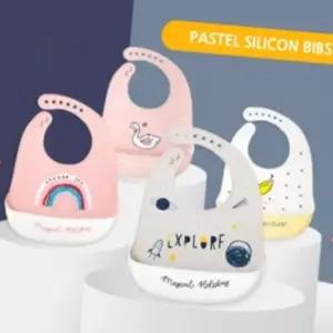 (다올)실리콘 유아 턱받이 6종 이유식 자기주도 식사 방수