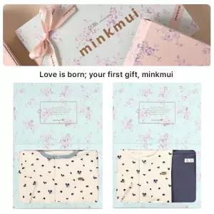 밍크뮤 minkmiu MN 레오하트골지우주복.내의2종택1 36C70-041-02 36C70-054-02 출산백일돌선물 36C70-041-0