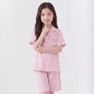[하프클럽/아트박스]아트박스/프리미에팜 마이멜로디 아동 시어서커 체크 5부 파자마세트