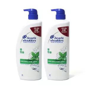 헤드앤숄더 쿨 멘솔 샴푸 850ml x 2개