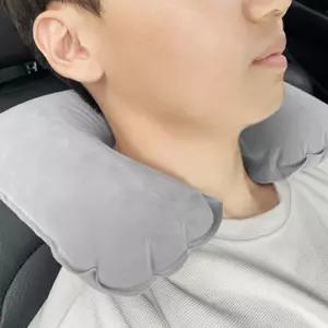 휴대용 U자형 에어 목 베개 쿠션 캠핑 차박