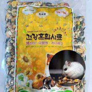 반려동물 건강 혼합 사료 600g 햄스터 다람쥐 기니피그 영양 먹이
