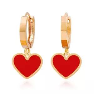 14K 드래곤하트 귀걸이 (Gold-Pin) 미으 기념일 로즈