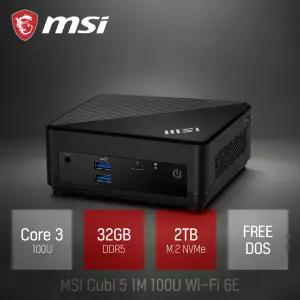ⓒ MSI Cubi 5 1M 100U Wi-Fi 6E C3-100U 32GB 2TB / 산업용 주식용 기업용 작고 가벼운 초소형 미니PC