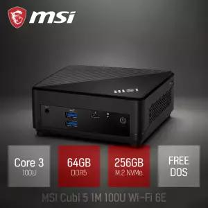 ⓒ MSI Cubi 5 1M 100U Wi-Fi 6E C3-100U 64GB 256GB / 산업용 주식용 기업용 작고 가벼운 초소형 미니PC