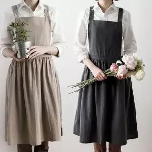 내츄럴 원피스 앞치마 꽃집 어린이집 카페 다용도 부부 다용도 어린이집 카페 공방 이쁜 손님용 예쁜