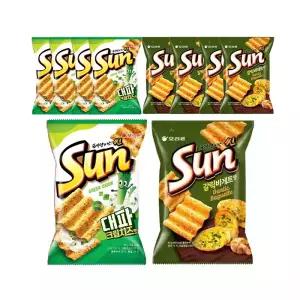 오리온 썬 대파크림치즈 80g, 5개 + 썬 갈릭바게트 80g, 5개