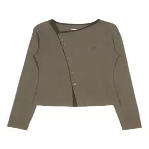 더콜디스트모먼트 TCM twist button long sleeve brown 38236716