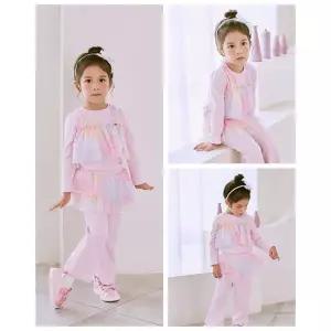 [프랜치캣]PK 멀티 샤 배색 TS Q64DCT122 PK 샤 배색 PT Q64DCP052 세트
